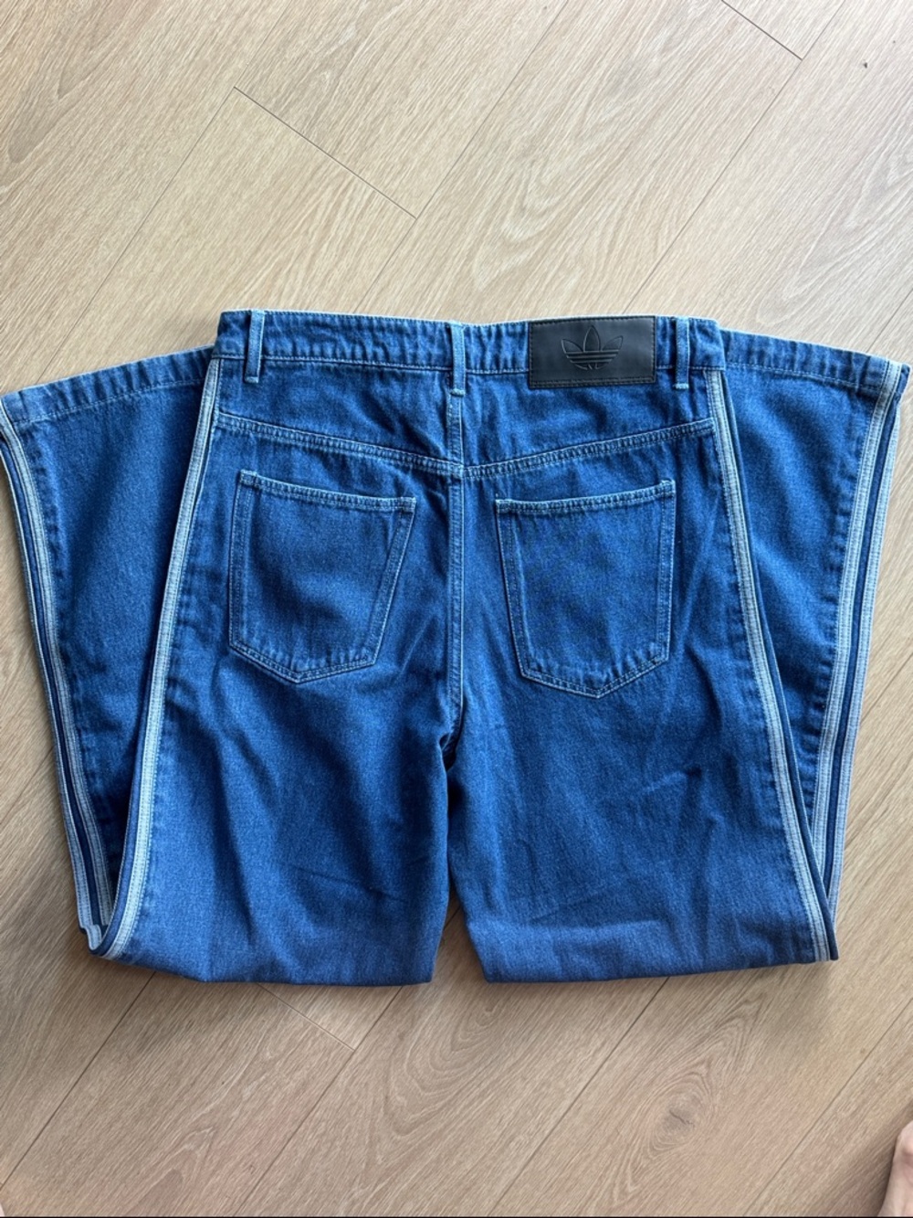 adidas Adicolor Firebird Pants Medium Blue Denim Size 34 - Picture 8 of 16